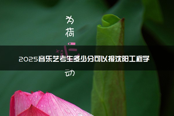 2025音乐艺考生多少分可以报沈阳工程学院