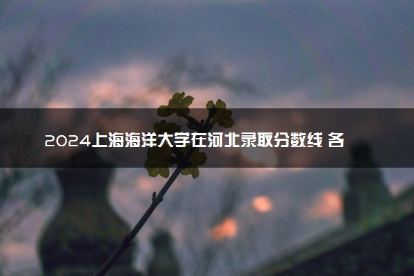 2024上海海洋大学在河北录取分数线 各专业分数及位次