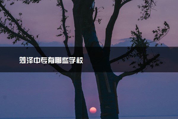 菏泽中专有哪些学校
