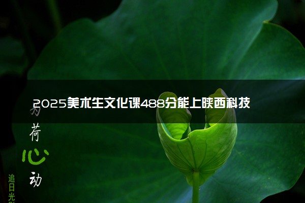 2025美术生文化课488分能上陕西科技大学吗