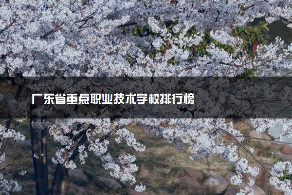 广东省重点职业技术学校排行榜