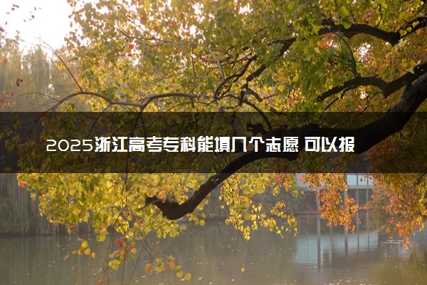 2025浙江高考专科能填几个志愿 可以报几个学校和专业