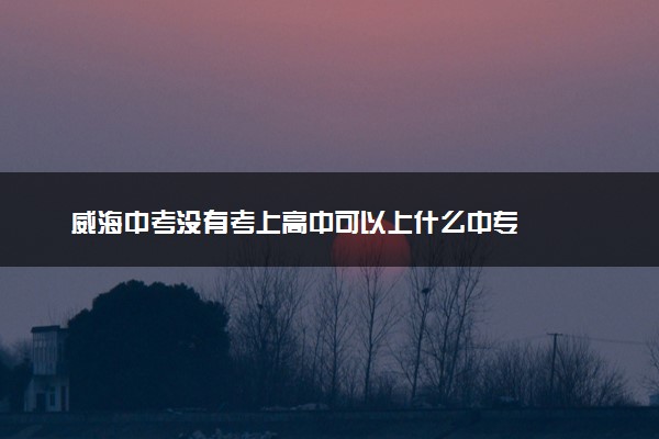 威海中考没有考上高中可以上什么中专