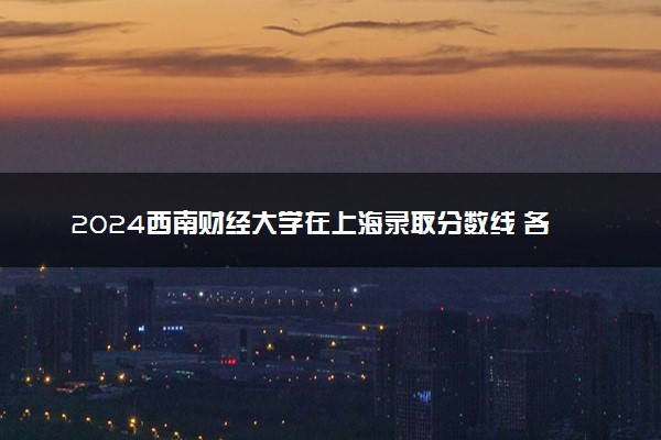 2024西南财经大学在上海录取分数线 各专业分数及位次